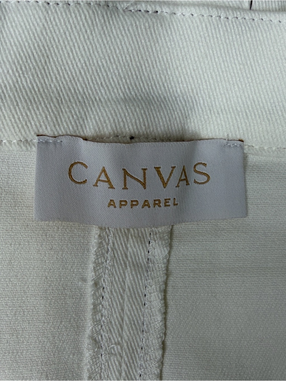 Canvas Apparel Cream Denim H/L Skirt Size Small - Picture 13 of 16